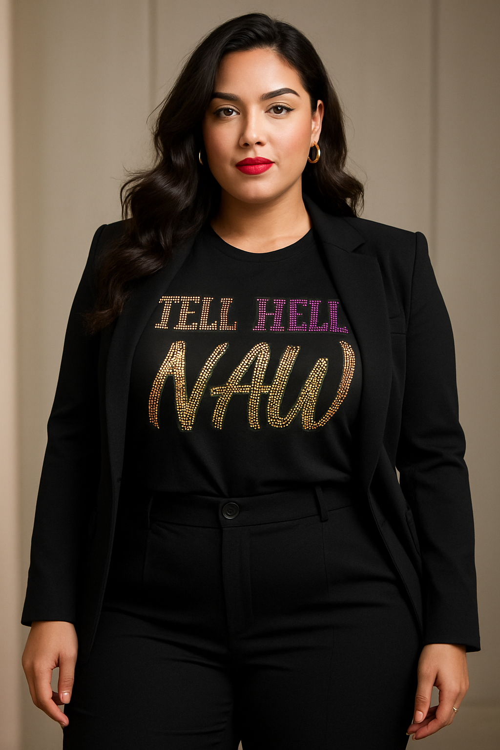Tell Hell Naw Bling shirts